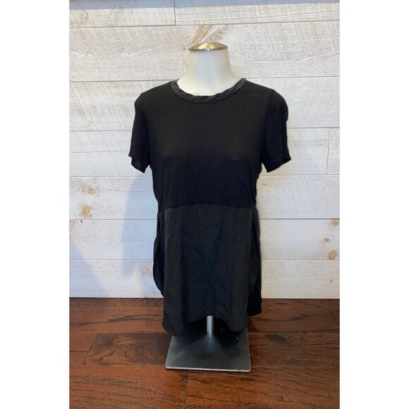 Wilfred Aritzia Black Silk Short Sleeve - Picture 1 of 4